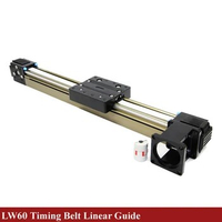 Free Shipping Effective Travel Stroke 100-500mm HTD5M-25 Timing Belt Linear Slide Guide Motion Module Sliding Tabel CNC LW60