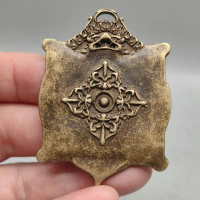 Alat Dharma, Gangsa Lama, Loket Horoskop Tanda Zodiak Tibet Kad Jiugong, Untuk Lelaki dan Wanita, Ga