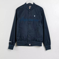 AAPE BY BATHING APE Jaket AAPE NOW SIGNATURE CENTER NAVY BOMBER JACKET 100% ORIGINAL