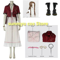 Final Fantasy VII Aerith Cosplay Costume Custom Size FF7 Aerith Gainsborough Cosplay