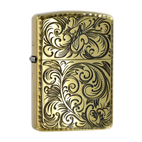 【Zippo】尊爵唐草金-加厚版-防風打火機(美國防風打火機)