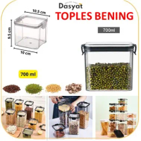 DOS Toples Makanan Plastik Tebal 700 ml Kontainer Makanan Kedap Udara