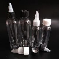 Graduation measurement Scale Water Bottle Plastic 60ml 120ml PET transparent E Liquid Refillable Bottle with Twist Off Cap