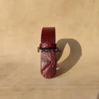 Tali ikat pinggang sabuk pria kulit asli motif buaya Maron