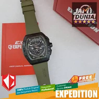 JAM TANGAN PRIA EXPEDITION CHRONOGRAPH GREEN BLACK RING CASE RUBBER EXF 6800 EXF6800 EXF 6800 EXPEDI