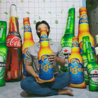 [Mua ngay tiết kiệm] (TẶNG BIA NHỎ) COCA GỐI ÔM 3D COCA TIGER 50cm