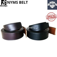 TOKO1973 [BREWYN] NEW NYMS - tali gesper tali ikat pinggang polos model rel KULIT ASLI ! NEW NYMS BR