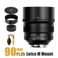 TTArtisan 90mm F1.25 Lens MF Fixed Lens Full Fame M-M Portraiture Lens for Leica M Mount Camera M240 M3 M6 M7 M8 M9 M9p M10