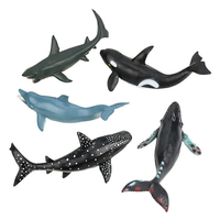 【888便利購】5入海洋鯨豚鯊魚模型(中型)(軟材質)(安全塑料)(HY8006)