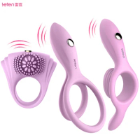Leten Cock Penis Trainer Vibrating Ring Vibrator for Men, Delayed Ejaculation Stimulate Anal Clitoris Sex Toys for Couples Sex