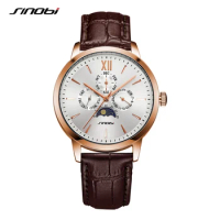 SINOBI Top Brand Original Men's Fashion Luxury Watches Male Function Clock Calender Quartz Wristwatches Relogio Masculino saat