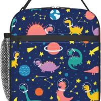 Dinosaur Dino Fun Lunch Bag Insulated Lunch Box Reusable Lunchbox Waterproof Portable Lunch Tote for Men Boys