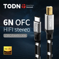 todn usb dac cable type c to type b hifi Stereo cable 6N OFC Data audio digital Cable for mobile phone dac