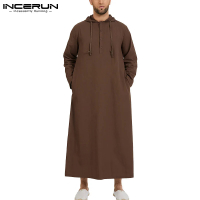 YJFINCERUN lelaki Muslim jubah Hoodies Kaftan arab Saudi 2024 Caftan lengan panjang arab islam Jubba Thobe kasual lelaki pakaian S-5XLJGF