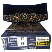 GUYS BELII Songkok Kopyah Peci Awing New Antique Emas Motif Muslim PREMIUM