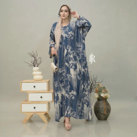 Lebaran Gamis alila dress panjang rayon premium jumbo busui terbaru Simple Elegan Kondangan Pengajia