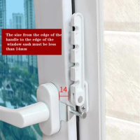 New Window Limiter Latch Position Stopper Casement Wind Brace Home Security Door Windows Sash Lock Child Safety Protection