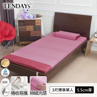 TENDAYS 玩色柔眠床墊(乾燥玫瑰) 標準單人3尺 5.5cm厚-買床送枕