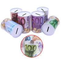 Kotak Wang Euro Dollar, Peti Deposit Keselamatan Silinder Bank Piggy, Untuk Syiling, Kotak Deposit, 