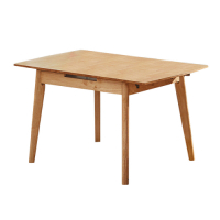 柏蒂家居-矢野4.3尺拉合/伸縮實木餐桌-100~130x80x75cm