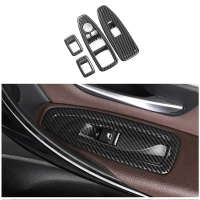 ตกแต่งปุ่มยกกระจกหน้าต่าง, สำหรับ BMW 1 3 4 Series 3GT F20 F30 F31 F34 F36, ตกแต่งแผงคาร์บอนไฟเบอร์ 