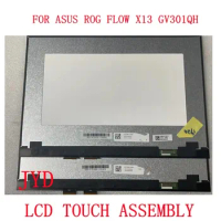 For ASUS ROG FLOW X13 GV301QH GV301 GV301Q 13.4 Inch Touch LCD Screen Assembly LQ134N1JW52 1920*1200 LQ134R1JW51 3840×2400