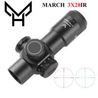 MARCH HT3X28IR Tactical Rifle Scope Compact Airsoft Riflescope Shooting Sport Sniper Optics Sight Hunting Equipment Airgun scope