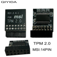 QIYIDA X99 motherboard use MSI Tpm Module 14 Pin Suitable for MSI-14PIN pins X99H9S X99D4V3.0 TPM 2.