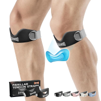 GOUNOD Silicone Patellar Tendon Support Strap 2 PackKnee Strap for Knee Pain ReliefPatella Band for