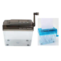 Paper Shredder Hand Operation Portable Compact 1 Sheet Hand Crank Small Desktop Stationery for Household Home Office School