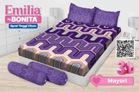 Sprei Emilia By Bonita Ukuran King 180x200 B4 - Bantal 4 Mayori