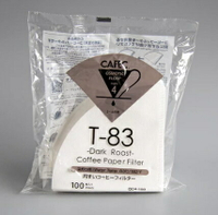 金時代書香咖啡   CAFEC 三洋 T-83 錐形漂白深烘專用濾紙 04 2-4人用 100入/包 CFD-04-T-83-100W