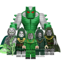 WM2996+WM2997 Minifigures Anime Comic Famous Superhero Fantastic Four Dr. Doom villain action figure
