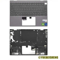 YUEBEISHENG 96%New/org For Dell inspiron 13 5310 5315 Palmrest US keyboard upper cover, gray