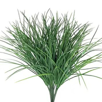 Artificial Fake Grass Plants Flowers Faux Plastic Wheat Grass Outdoor UV Resistant Greenery Shrubs Plant for Outdoor Planters We