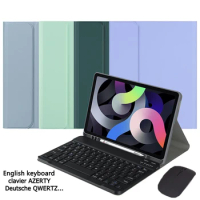 Clavier AZERTY for Coque iPad Air 5 Case 10.9 inch 2022 Tastatur Deutsch QWERTZ for Coque iPad Air 4 Case 10.9 inch Keyboard