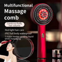 Red Light Scalp Therapy Comb Electric Massage Hairbrush for Minoxidil Solution Applicator Scalp Trea