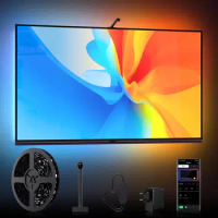 Immersion TV Backlights with Camera, Smart Ambient TV Strip Light RGB 40-65 Inch Ambient Led Strip Light Lamp Living Room Camera