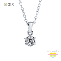 【彩糖鑽工坊】GIA 鑽石 30分 F成色 六爪鑽石項鍊(EX車工 鑽石)