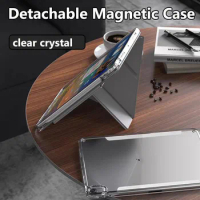Case for IPad Air 5 Air 4 10.9 Pro 11 2021 2020 2018 for Ipad Pro 11 2022 Detachable Magnetic Case Transparent Crystal Cover