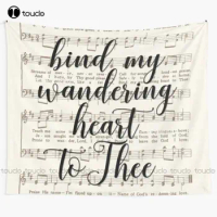 Bind My Wandering Heart To Thee Tapestry Aesthetic Tapestry Tapestry Wall Hanging For Living Room Bedroom Dorm Room Home Decor
