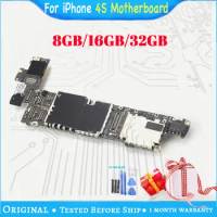 With Free iCloud for iphone 4S Motherboard with IOS System,Original unlocked for iphone 4S Mainboard,Good Tested,8GB /16GB /32GB