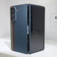 Real Carbon Fiber Case For Samsung Galaxy Z Fold 5 Luxury Tricolor Aramid Fiber Armor Cover for Galaxy Z Fold 5 case couque