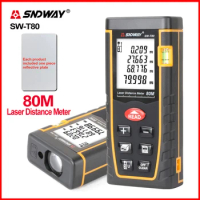 SNDWAY Laser Distance Finder for Distance Laser Measure， Indoor Outdoor Laser Rangefinder Tape Measure with Laser Range Finder