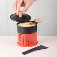 Portable Cheese Coffee Oven Mini Table Grill Cheese Ice Cream Chocolate Melting Hotpot Set DIY Fondue Set Butter Melter Warmer