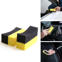 6Pcs Tire Dressing Applicator Pad Gloss Color Polishing Sponge Wax F0I5