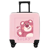 รถเข็นการ์ตูนผู้หญิง Strawberry Bear กระเป๋าเดินทางแบบพกพา Kulomi กล่องรหัสผ่านเด็กน่ารักกระเป๋าเดินทางสุนัข Yugui *