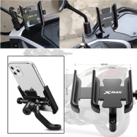 2023 New Motorcycle Handlebar Mobile Phone Holder GPS Stand Bracket For YAMAHA XMAX 125 250 300 400 XMAX300 XMAX125 2011 - 2024