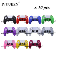 IVYUEEN 10 PCS Anti-slip Silicone Case Protective Skin for PlayStation 5 PS5 Dualsense Controller Gamepad Cover Accessories