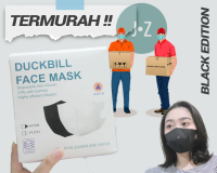 Masker Duckbill 3D Hitam Black 3ply 3 ply Mask Earloop 1box isi 50Pcs